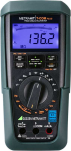 TRMS digital multimeter METRAHIT T-COM PLUS, 1 A(DC), 1 A(AC), 600 VDC, 600 VAC, 30 nF to 300 µF, CAT II 600 V, CAT III 300 V