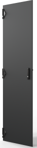 Varistar CP Steel Door, Plain With 1-PointLocking, RAL 7021, 42 U, 2000H, 600W