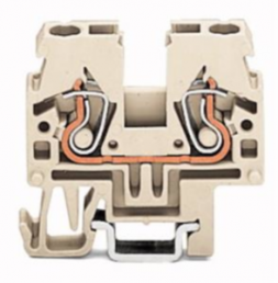 2-wire feed-through terminal, spring-clamp connection, 0.08-2.5 mm², 1 pole, 22 A, light gray, 870-919