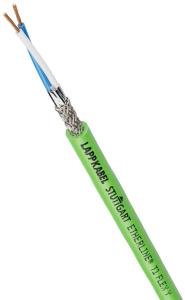 PVC ethernet cable, ethernet/PROFINET, 2-wire, AWG 22, green, 2170924