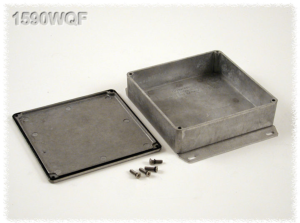 Aluminum die cast enclosure, (L x W x H) 120 x 120 x 34 mm, natural, IP65, 1590WQF