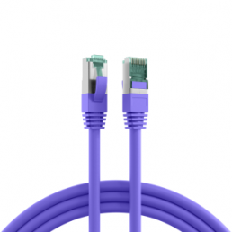 Patch cable, RJ45 plug, straight to RJ45 plug, straight, Cat 6A, S/FTP, LSZH, 0.25 m, purple