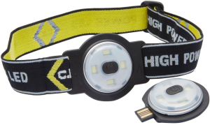 USB Reacharg. LED Head Torch 80 lumens Twin Pack