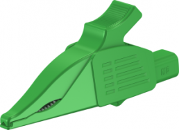 Alligator clip, green, max. 30 mm, L 92 mm, CAT IV, socket 4 mm, 66.9561-25