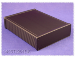 Die-cast aluminum enclosure, (L x W x H) 220 x 165 x 51 mm, black (RAL 9005), IP54, 1455T2201BK