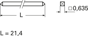 Wire-wrap contact pin