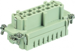 Socket contact insert, 16B, 16 pole, equipped, cage clamp terminal, with PE contact, 09330162716