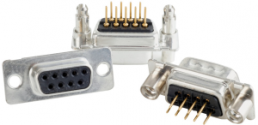 D-Sub plug, 9 pole, standard, equipped, straight, solder pin, 163B11119X