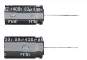 Electrolytic capacitor, 150 µF, 220 V (DC), ±20 %, radial, pitch 6 mm, Ø 12 mm