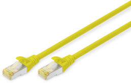 Patch cable, RJ45 plug, straight to RJ45 plug, straight, Cat 6A, S/FTP, LSZH, 0.25 m, yellow