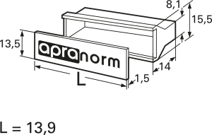 25-0750-03, handle bar, 3 HP, 13.9 mm