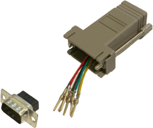Adapter, D-Sub plug, 9 pole to RJ12 socket, 10121103
