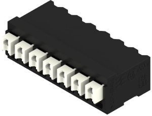PCB terminal, 7 pole, pitch 3.81 mm, AWG 28-14, 12 A, spring-clamp connection, black, 1869410000