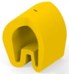 PVC cable maker, imprint "/", (L) 4.5 mm, max. bundle Ø 3.2 mm, yellow, EC5222-000