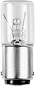 Incandescent bulb, BA15d, 5 W, 230 V (DC), 230 V (AC), clear