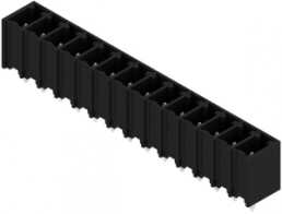 Pin header, 14 pole, pitch 3.81 mm, straight, black, 1863370000