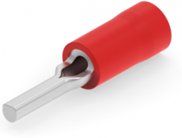 Insulated pin cable lug, 0.26-1.65 mm², AWG 22 to 16, 3.68 mm, red