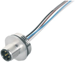 Sensor actuator cable, M12-flange plug, straight to open end, 12 pole, 0.2 m, 1.5 A, 76 0331 0111 00012-0200