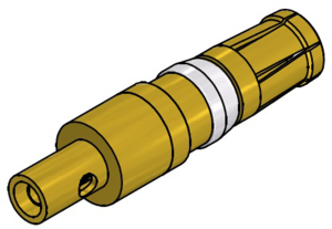 Receptacle, solder connection, gold-plated, 13-503904