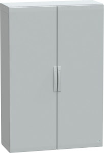Control cabinet, (H x W x D) 1500 x 1000 x 420 mm, IP65, polyester, light gray, NSYPLA15104G