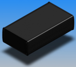 Aluminum Profile enclosure, (L x W x H) 300 x 167 x 82 mm, black (RAL 9004), IP65, TEKAM 54.9