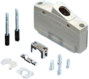 D-Sub connector housing, size: 4 (DC), angled 15°, cable Ø 11 mm, polycarbonate, gray, 063386