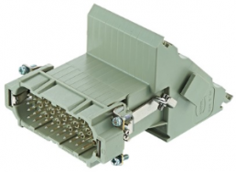 Pin contact insert, 16B, 40 pole, equipped, screw connection, with PE contact, 09210404612