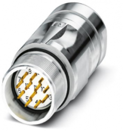 Plug, M23, 12 pole, solder connection, SPEEDCON locking, straight, 1620031