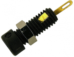 2 mm socket, solder connection, mounting Ø 5 mm, CAT O, black, MBI 1 AU SW