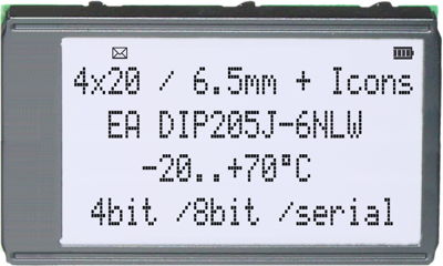 EA DIP205J-6NLW DISPLAY VISIONS LED-Modules