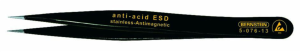 ESD SMD tweezers, uninsulated, antimagnetic, stainless steel, 120 mm, 5-076-13