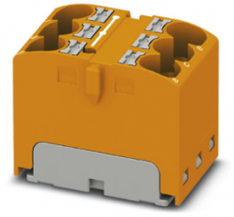 Distribution block, push-in connection, 0.2-6.0 mm², 6 pole, 32 A, 6 kV, orange, 3273940
