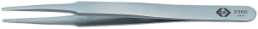 ESD assembly tweezers, uninsulated, antimagnetic, stainless steel, 120 mm, T2360