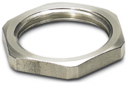 Counter nut, M25, 30 mm, silver, 1411250