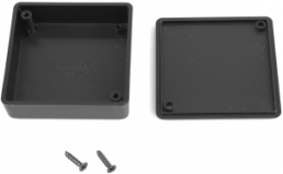 ABS miniature enclosure, (L x W x H) 60 x 60 x 20 mm, black (RAL 9004), IP54, 1551TBK