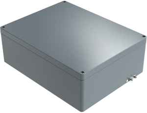 Aluminum EX enclosure, (L x W x H) 403 x 312 x 141 mm, gray (RAL 7001), IP66, 253140140