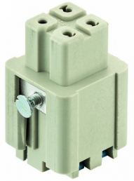 Socket contact insert, 3A, 3 pole, equipped, spring connection, with PE contact, 09200032734