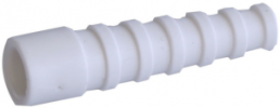 Bend protection grommet, cable Ø 4.6 to 5.4 mm, RG-58/U, 0.6/2.8-4.7, L 44.5 mm, plastic, white