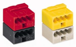 Socket terminal, 2 pole, 5.0-6.0 mm², clamping points: 8, dark gray/red, clamp connection, 6 A