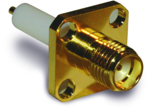 SMA socket 50 Ω, solder connection, straight, 132146