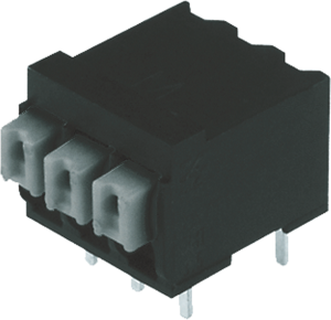 PCB terminal, 4 pole, pitch 3.5 mm, AWG 28-14, 10 A, spring-clamp connection, black, 1824440000