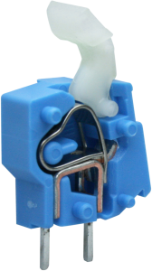 PCB terminal, 1 pole, pitch 5 mm, AWG 28-12, 24 A, cage clamp, blue, 257-844