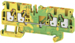 Protective conductor terminal, push-in connection, 0.5-2.5 mm², 4 pole, 8 kV, yellow/green, 1521540000