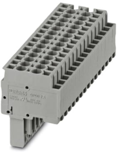 Plug, spring balancer connection, 0.08-4.0 mm², 15 pole, 24 A, 6 kV, gray, 3040546