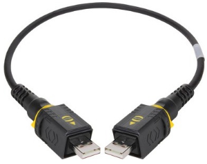USB 2.0 connecting cable, PushPull (V4) type A to PushPull (V4) type A, 0.5 m, black