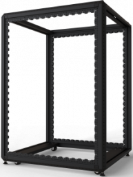 24 U cabinet rack, mobile, (H x W x D) 1200 x 800 x 900 mm, steel, black gray, 20630-201