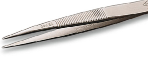 ESD precision tweezers, antimagnetic, stainless steel, 120 mm, OODSA