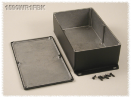 Aluminum die cast enclosure, (L x W x H) 192 x 112 x 61 mm, black (RAL 9005), IP65, 1590WR1FBK