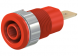 4 mm Socket, Flat plug connection, 12.2 mm, CAT III, red, 23.3060-22