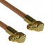 Coaxial Cable, MMCX plug (straight) to MMCX plug (straight), 50 Ω, RG-316, grommet black, 914 mm